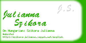 julianna szikora business card